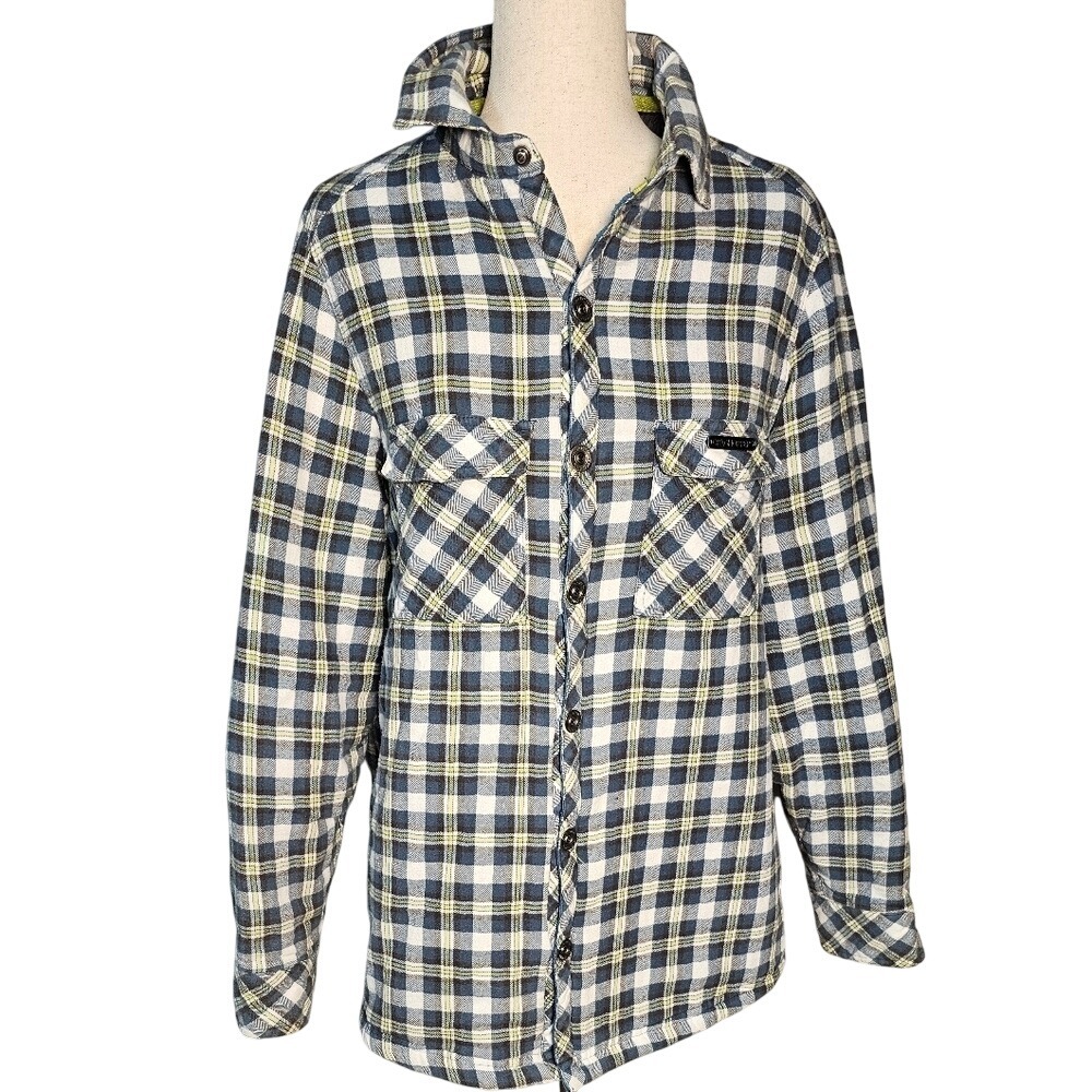 Craghoppers Insulated Plaid Snap-Up Insulated Flannel Shirt Jacket XL